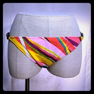 Zebra rainbow stripe Bikini Bottoms swimsuit XL